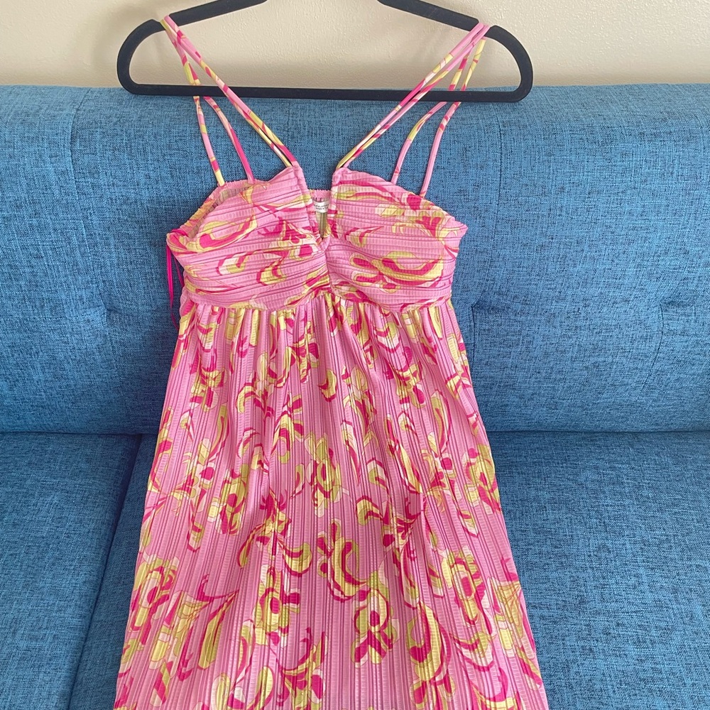 Zara Pink and Yellow Patterned Top